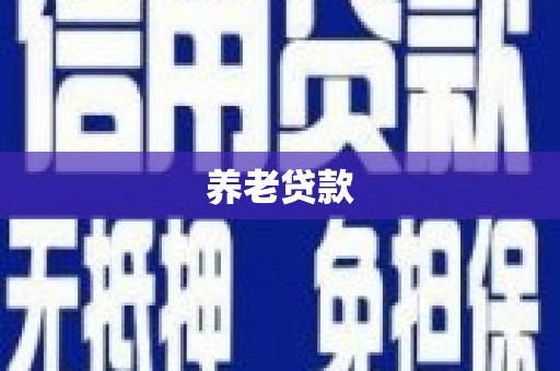 越西养老贷款