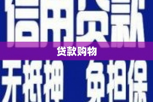 越西贷款购物