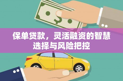 越西保单贷款，灵活融资的智慧选择与风险把控
