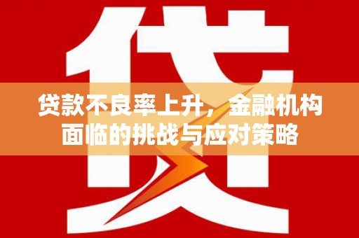 越西贷款不良率上升，金融机构面临的挑战与应对策略
