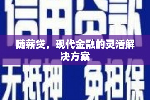 越西随薪贷，现代金融的灵活解决方案