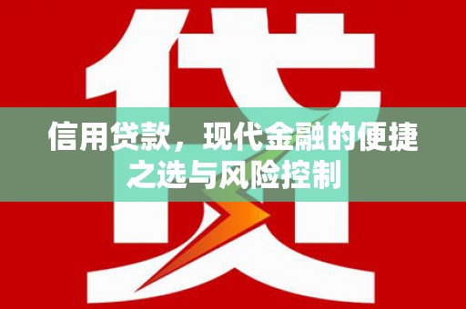 越西信用贷款，现代金融的便捷之选与风险控制