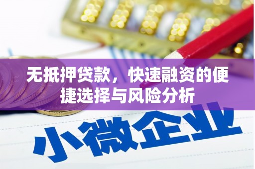 越西无抵押贷款，快速融资的便捷选择与风险分析