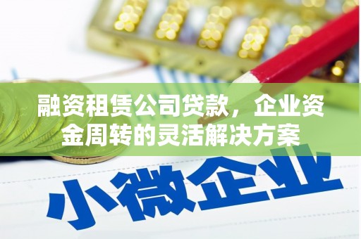 越西融资租赁公司贷款，企业资金周转的灵活解决方案