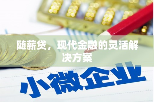 越西随薪贷，现代金融的灵活解决方案