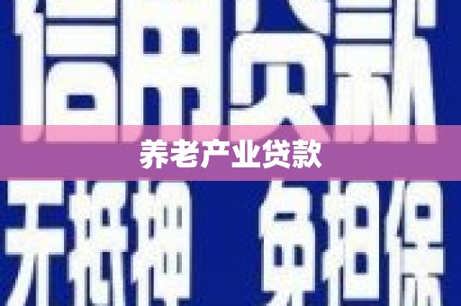 越西养老产业贷款