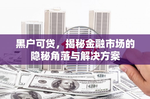 越西黑户可贷，揭秘金融市场的隐秘角落与解决方案