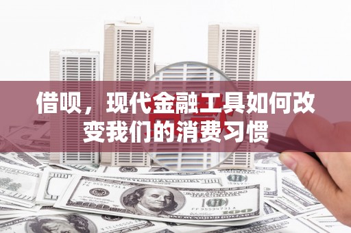 越西借呗，现代金融工具如何改变我们的消费习惯